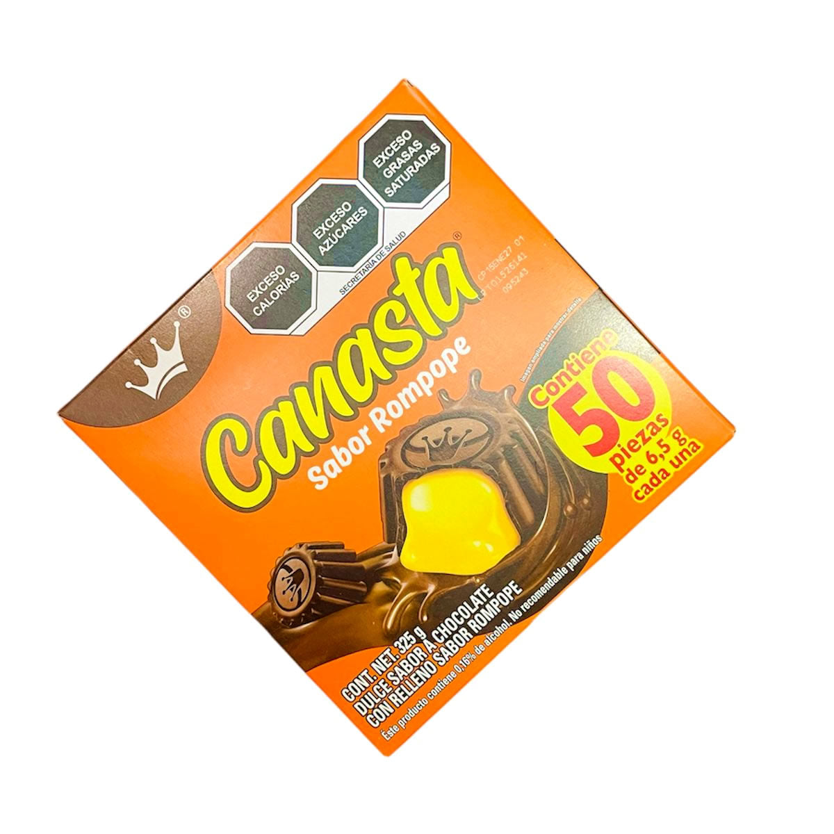 Canasta De Chocolate Con Relleno De Rompope La Corona 50Pzas