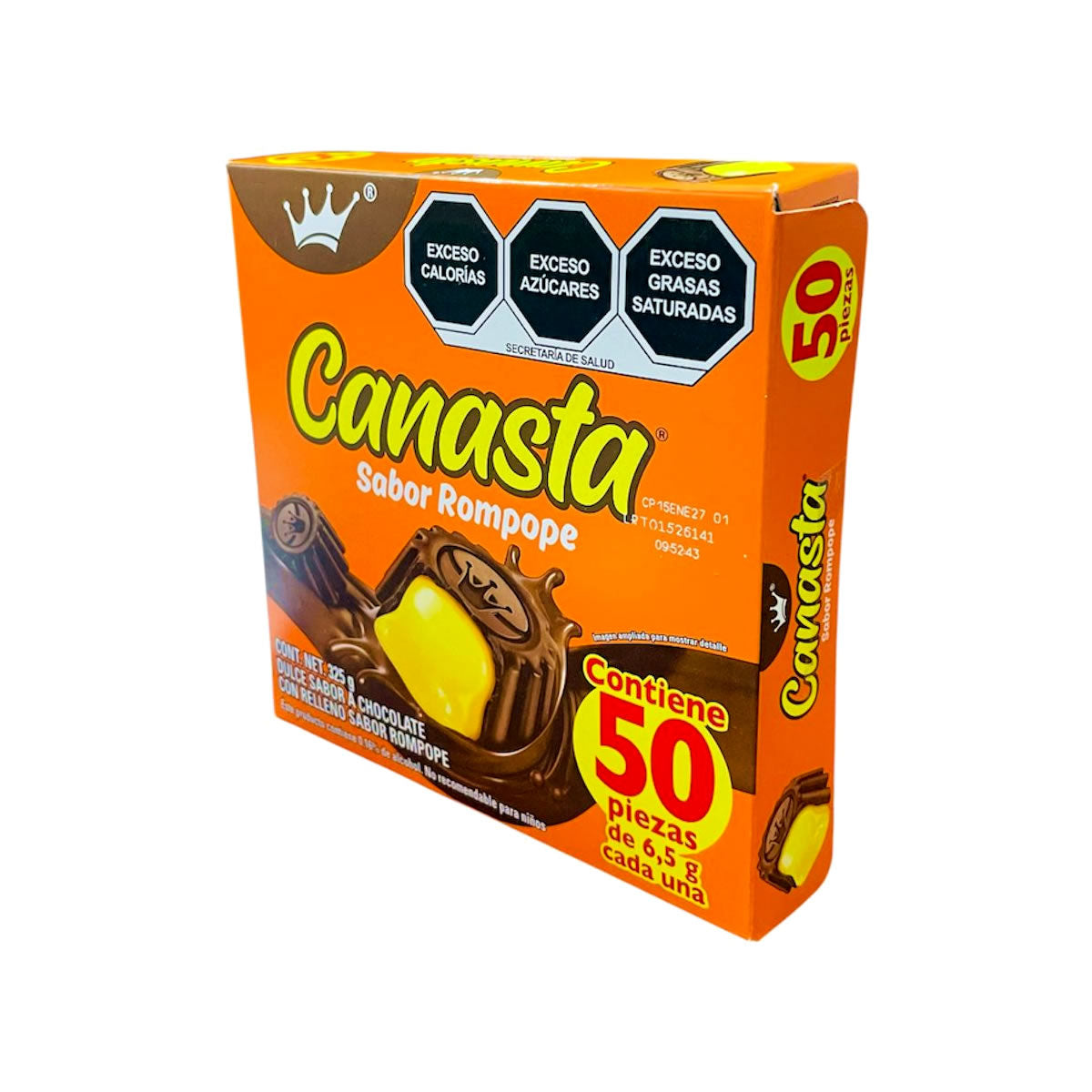 Canasta De Chocolate Con Relleno De Rompope La Corona 50Pzas