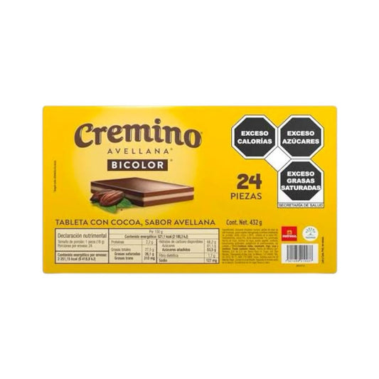 Cremino Chocolate En Forma De Tableta Bicolor 24 Piezas
