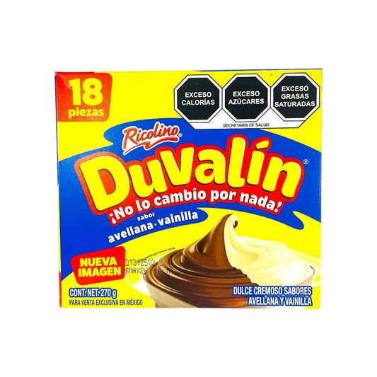 Ricolino Duvalin Sabor Avellana Vainilla 18 Piezas Dulce Cremosito
