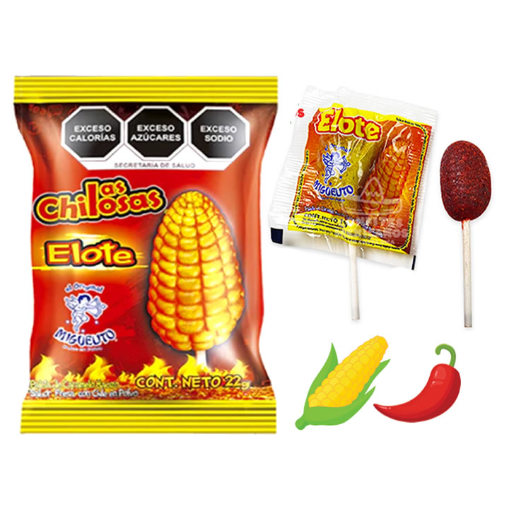 Paleta Miguelito Las Chilosas Con Chile En Polvo Tira 20 Pz