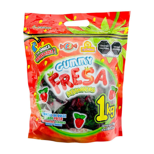 Las Delicias Gummys Fresa Rebanaditas Sabor Fresa 1Kg