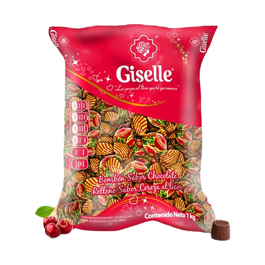 Giselle Bombon Sabor Chocolate Relleno Sabor Cereza Al Licor 1Kg