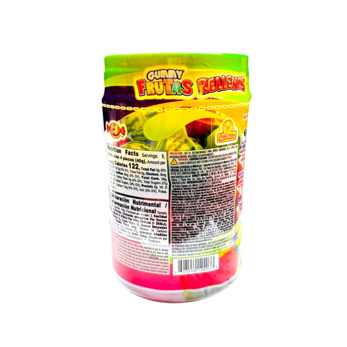 Gummy Frutas Rellenas De Sabores Frutales 30Pz Las Delicias
