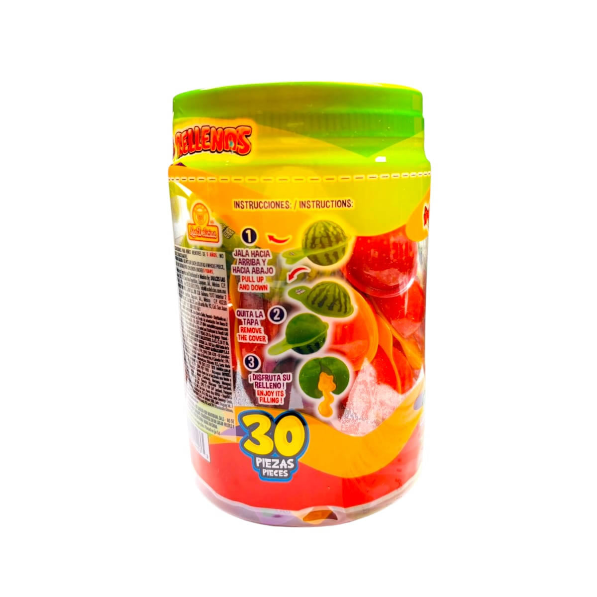 Gummy Frutas Rellenas De Sabores Frutales 30Pz Las Delicias