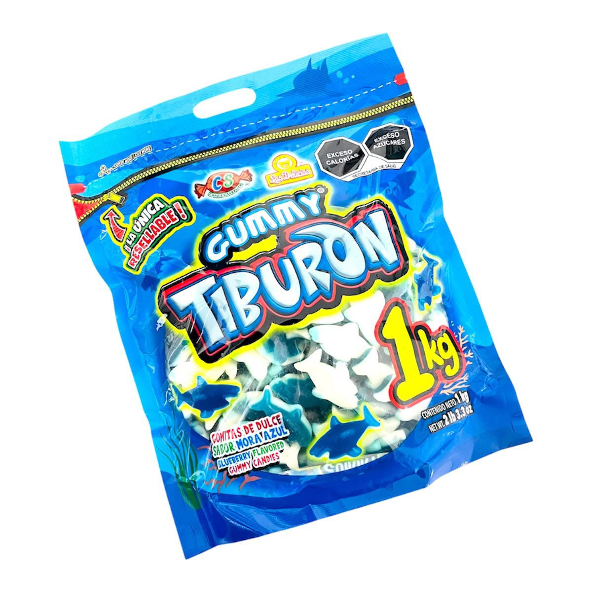 Las Delicias Gummys Tiburon Sabor Mora Azul 1Kg