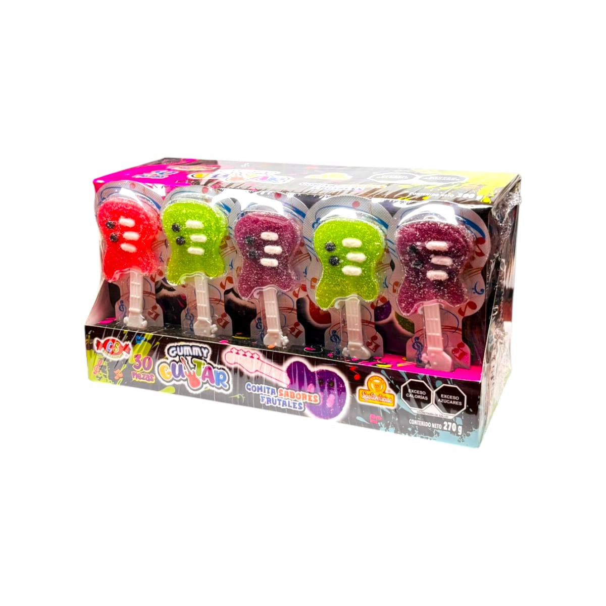 Gummy Guitar Gomitas De Sabores Frutales 30Piezas Las Delicias