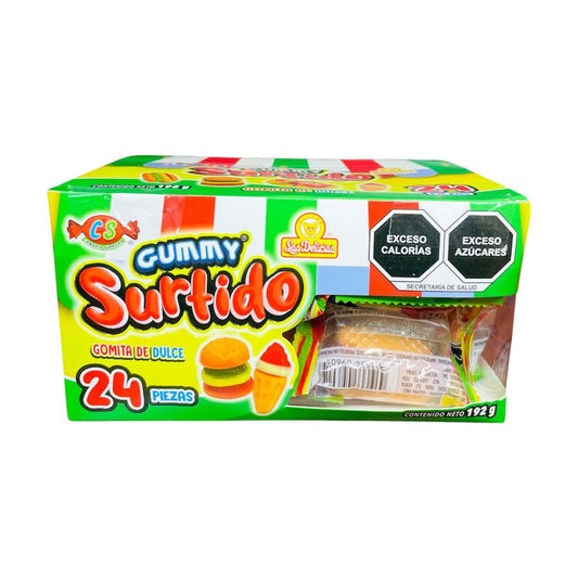 Las Delicias Gummy Surtido 24Pz Gomitas En Forma De Pizza 192g