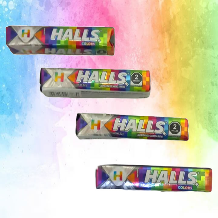 Halls Caramelo Macizo Sabores Frutales Colors 12 Piezas – Dulceria tobi