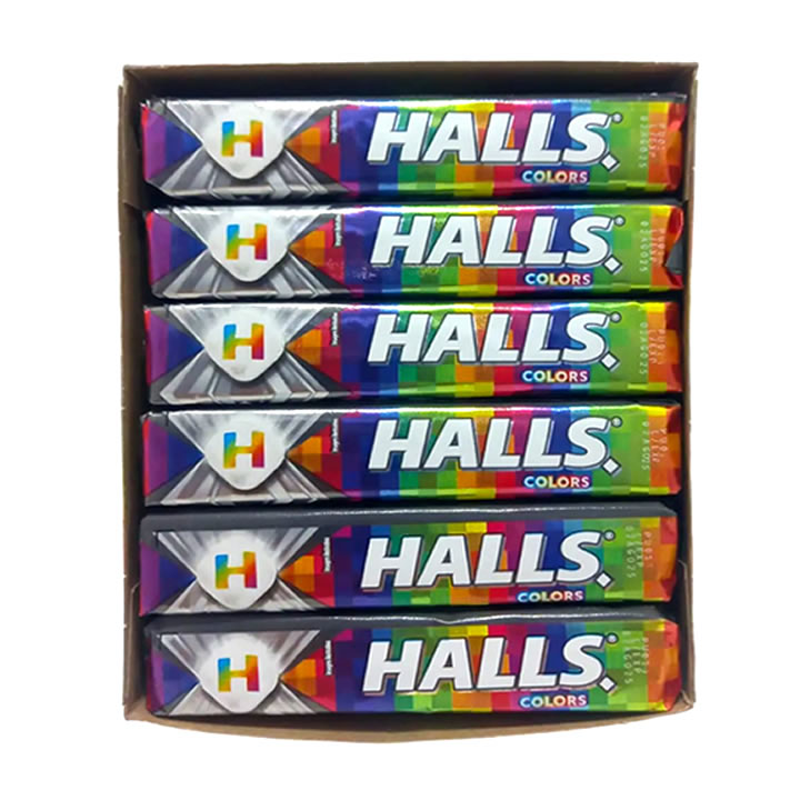 Halls Caramelo Macizo Sabores Frutales Colors 12 Piezas – Dulceria tobi