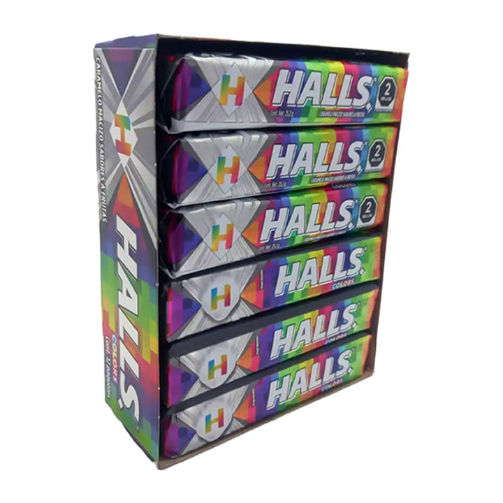 Halls Caramelo Macizo Sabores Frutales Colors 12 Piezas – Dulceria tobi