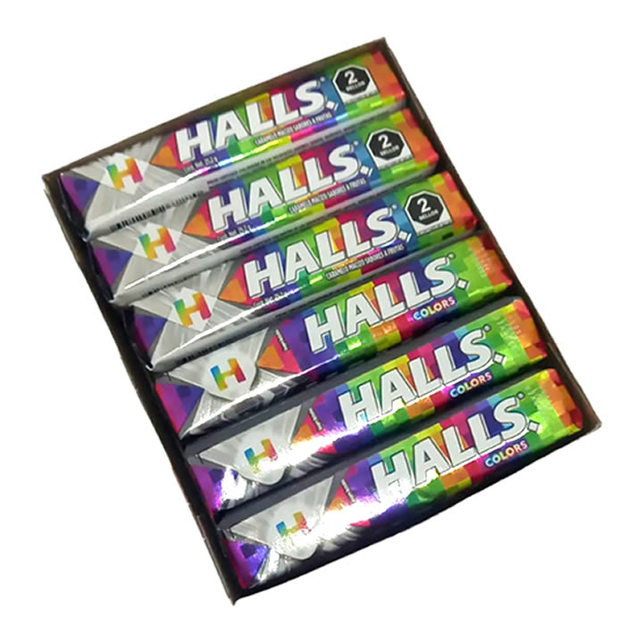Halls Caramelo Macizo Sabores Frutales Colors 12 Piezas – Dulceria tobi