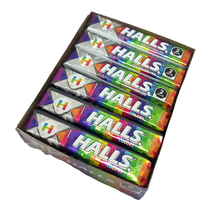 Halls Caramelo Macizo Sabores Frutales Colors 12 Piezas – Dulceria tobi