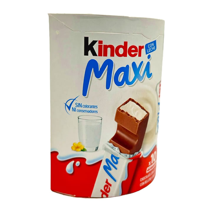 Kinder Maxi Chocolate Con Leche 10 Piezas