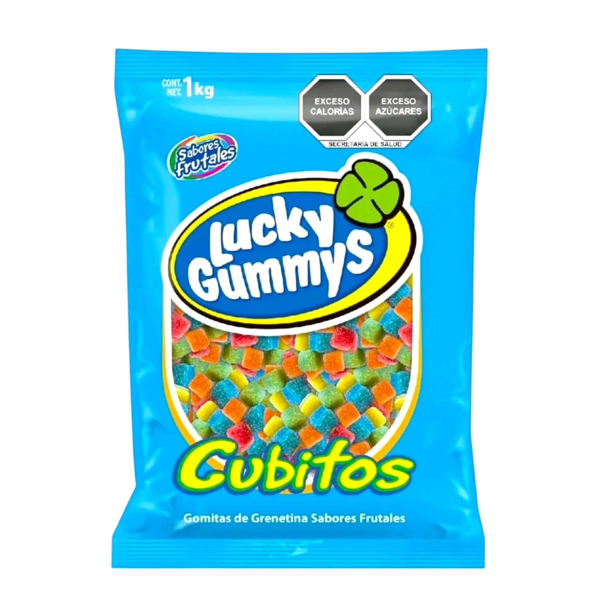 Gomitas Lucky Gummys Cubitos Sabores Frutales 1Kg