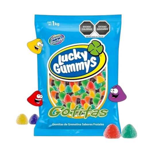 Gomitas Lucky Gummys Gotitas Sabores Frutales 1Kg