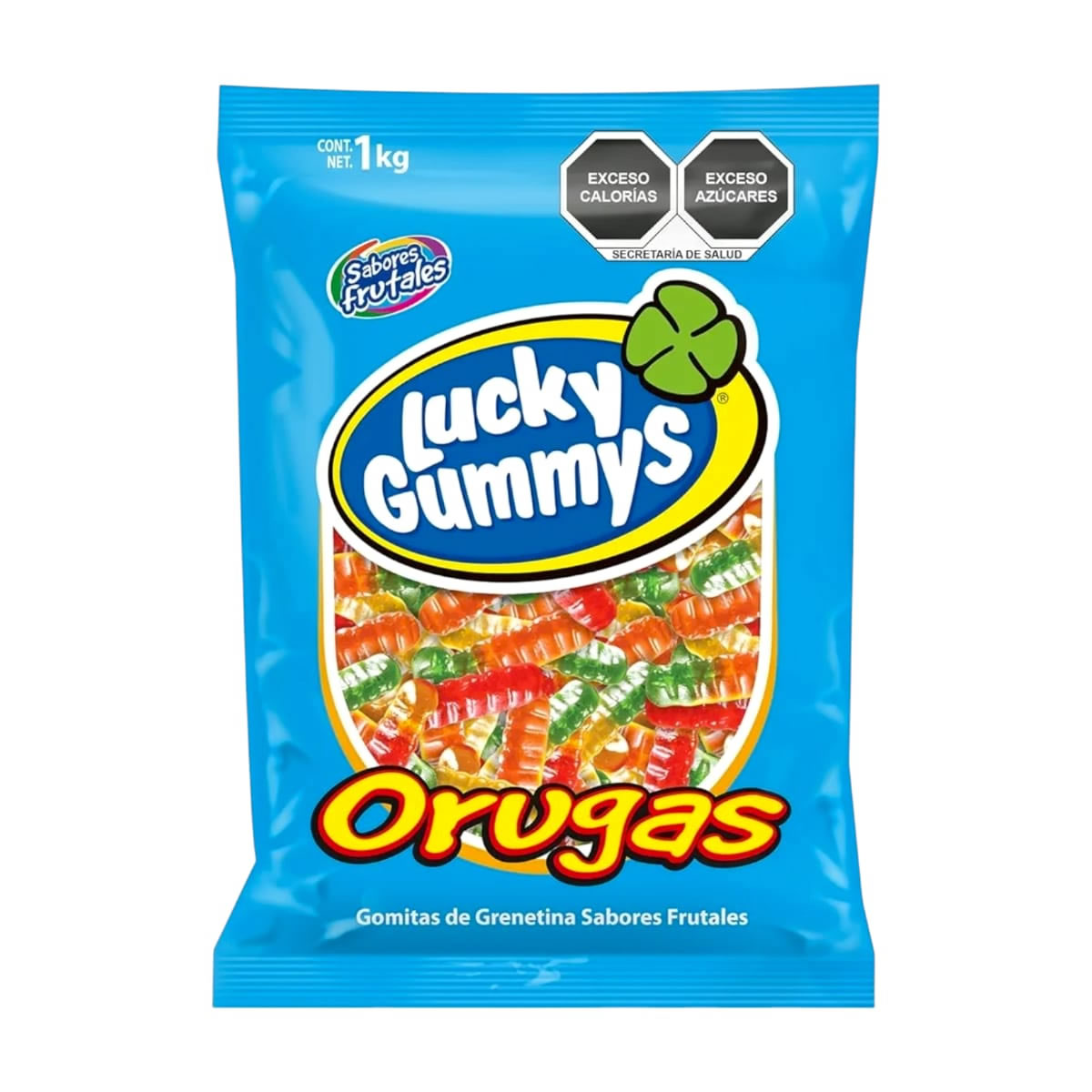 Gomitas Lucky Gummys Orugas Sabores Frutales 1Kg