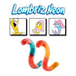 Gomitas Lucky Gummys Lombriz Neon Sabores Frutales 1kg