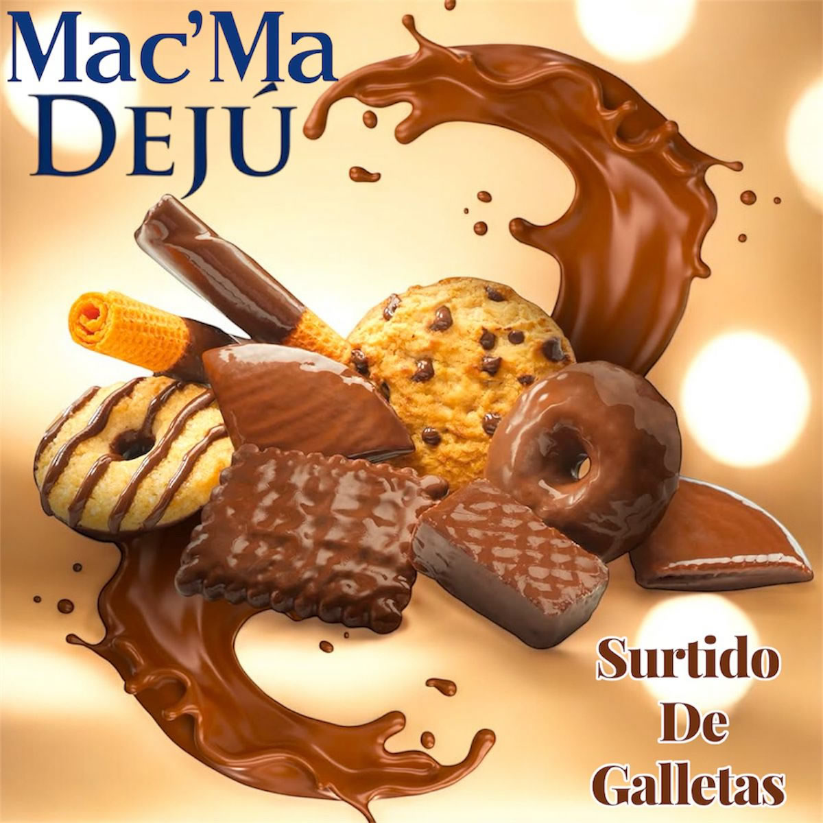 MacMa Galletas Deju Surtido De Galletas Con Cobertura Sabor Chocolate 280g