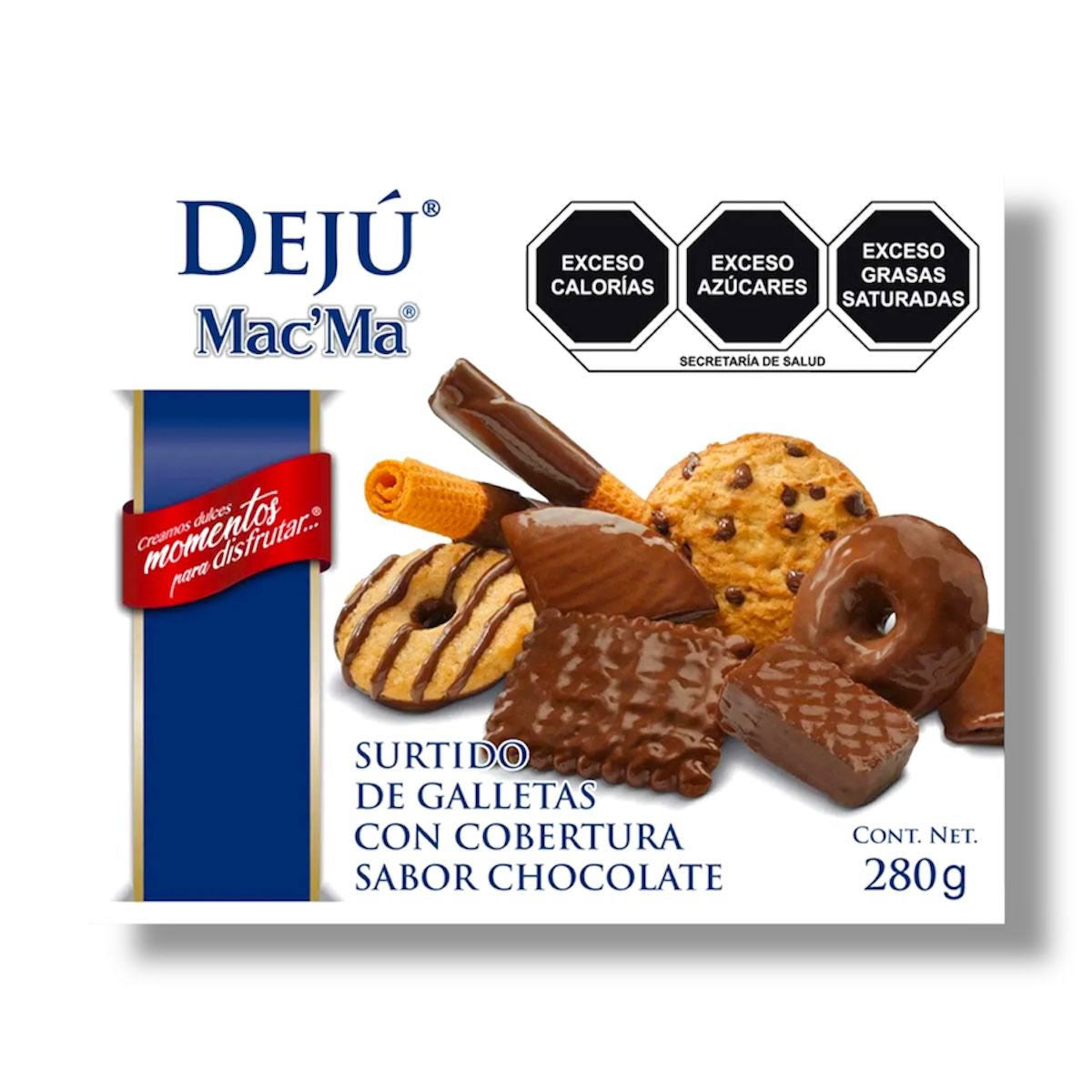 MacMa Galletas Deju Surtido De Galletas Con Cobertura Sabor Chocolate 280g