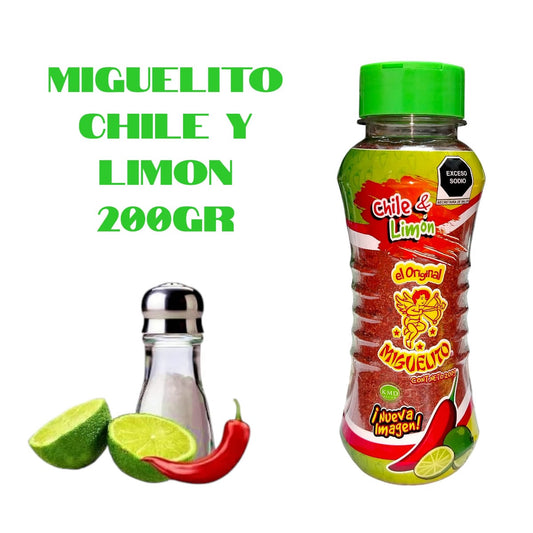 Miguelito Chilito En Polvo Sabor Sal Y Limon Botella 200gr
