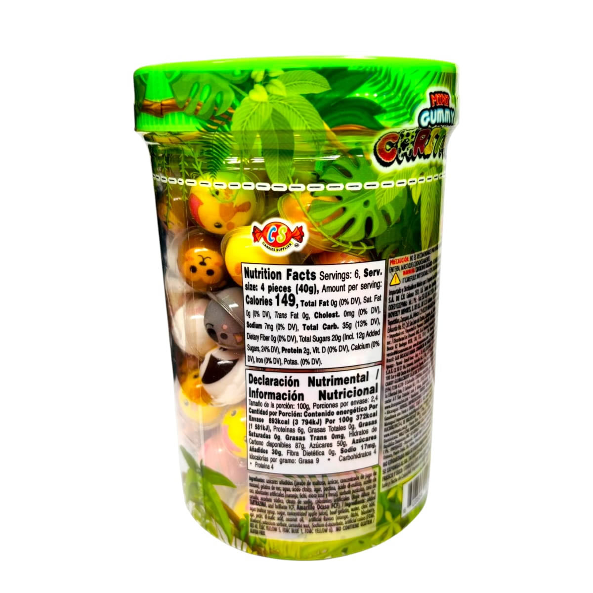 Mini Gummy Caritas Con Relleno Frutal 120Pz Las Delicias