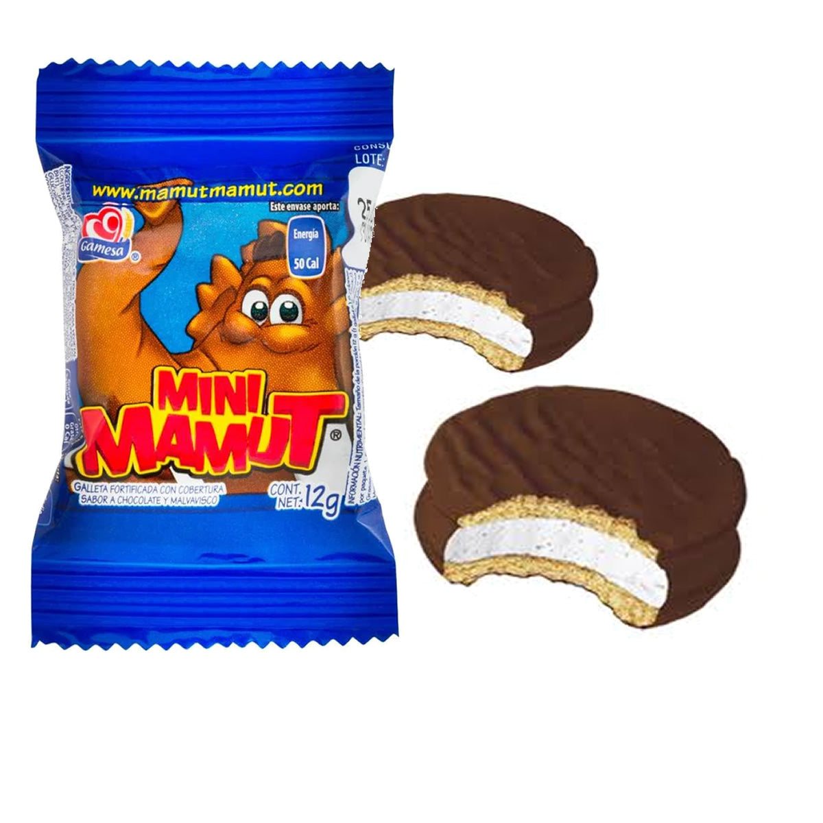 Mini Mamut Galletas Cubiertas De Chocolate Con Malvavisco 28 Piezas