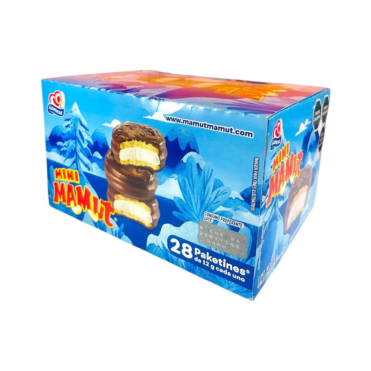 Mini Mamut Galletas Cubiertas De Chocolate Con Malvavisco 28 Piezas