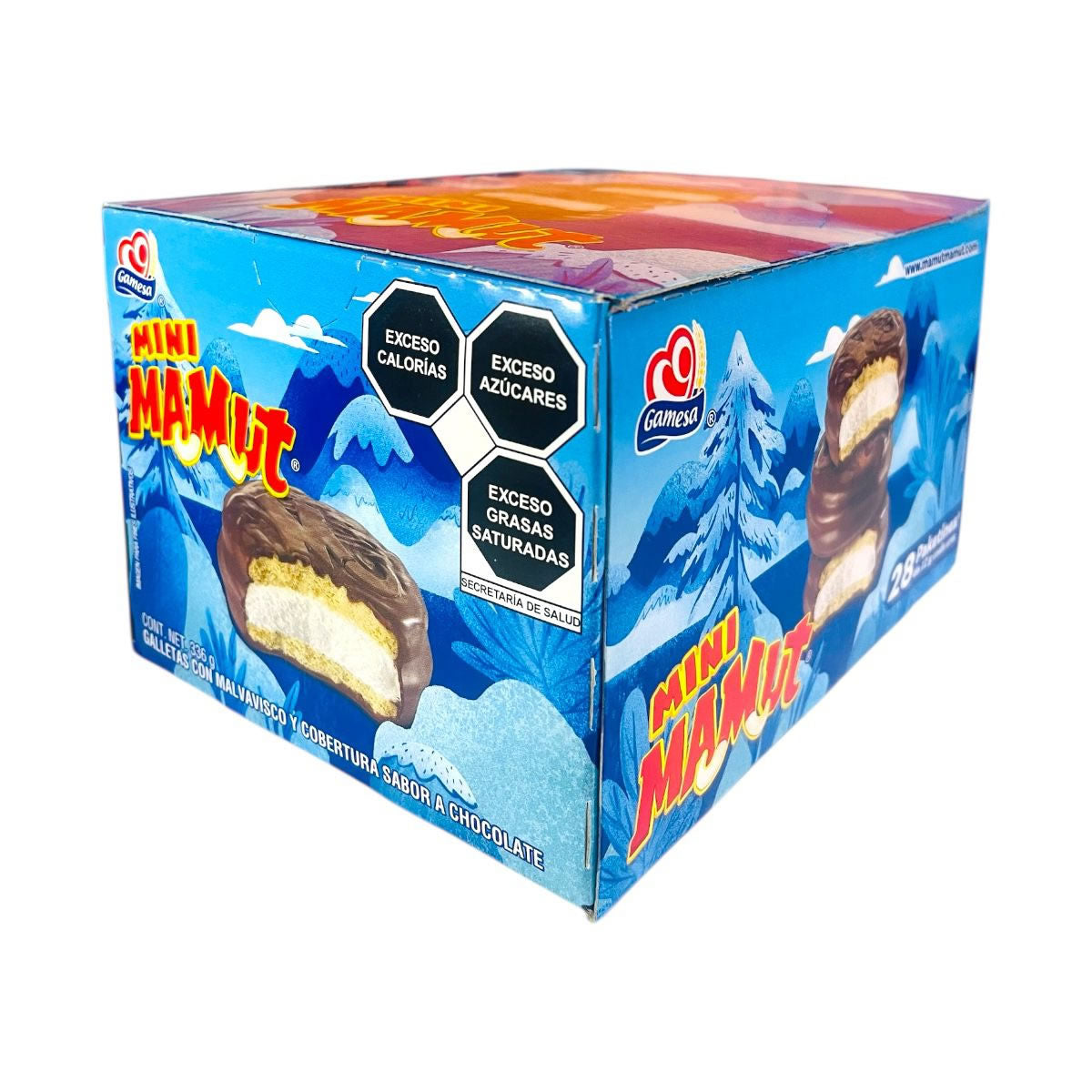 Mini Mamut Galletas Cubiertas De Chocolate Con Malvavisco 28 Piezas
