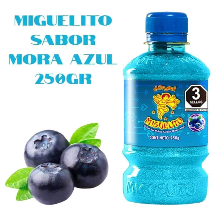 Miguelito Chilito En Polvo Sabor Mora Azul De 250gr