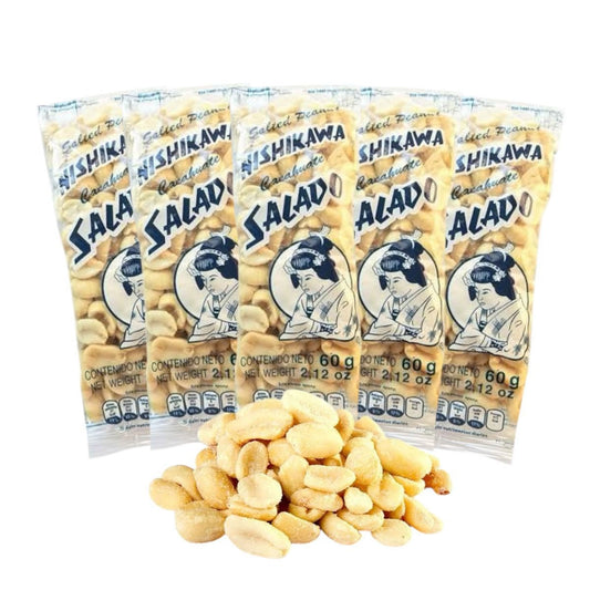 10 Piezas De Cacahuates Salados Nishikawa 60gr. C/u