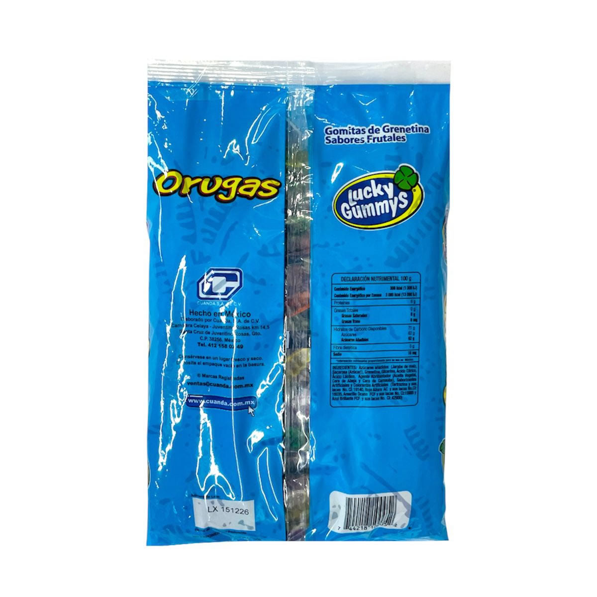 Gomitas Lucky Gummys Orugas Sabores Frutales 1Kg