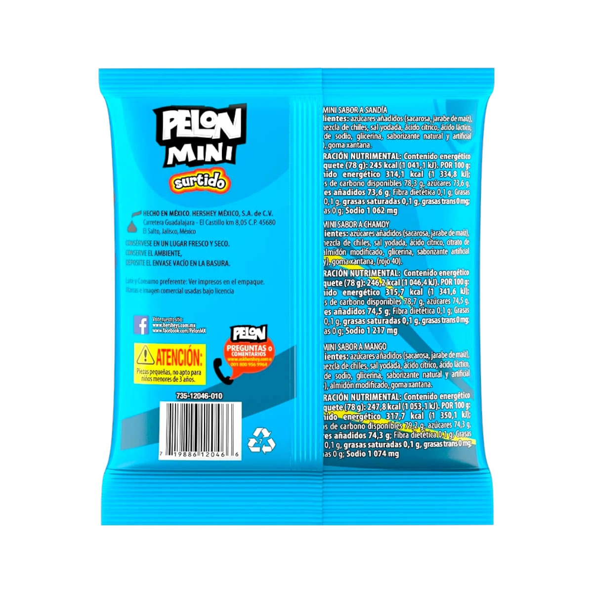 Pelon Pelo Rico Mini Sabores Surtidos 18 Piezas