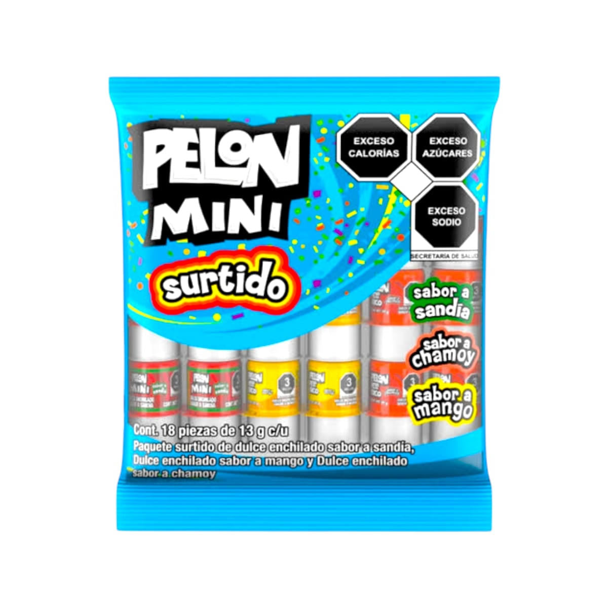 Pelon Pelo Rico Mini Sabores Surtidos 18 Piezas