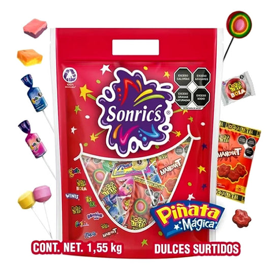 Sonrics Bolsa Piñata Mágica 1.4Kg Dulces Surtidos