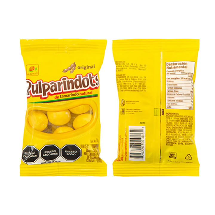 Pulparindots Original De La Rosa 20 Piezas De 30 G C/u