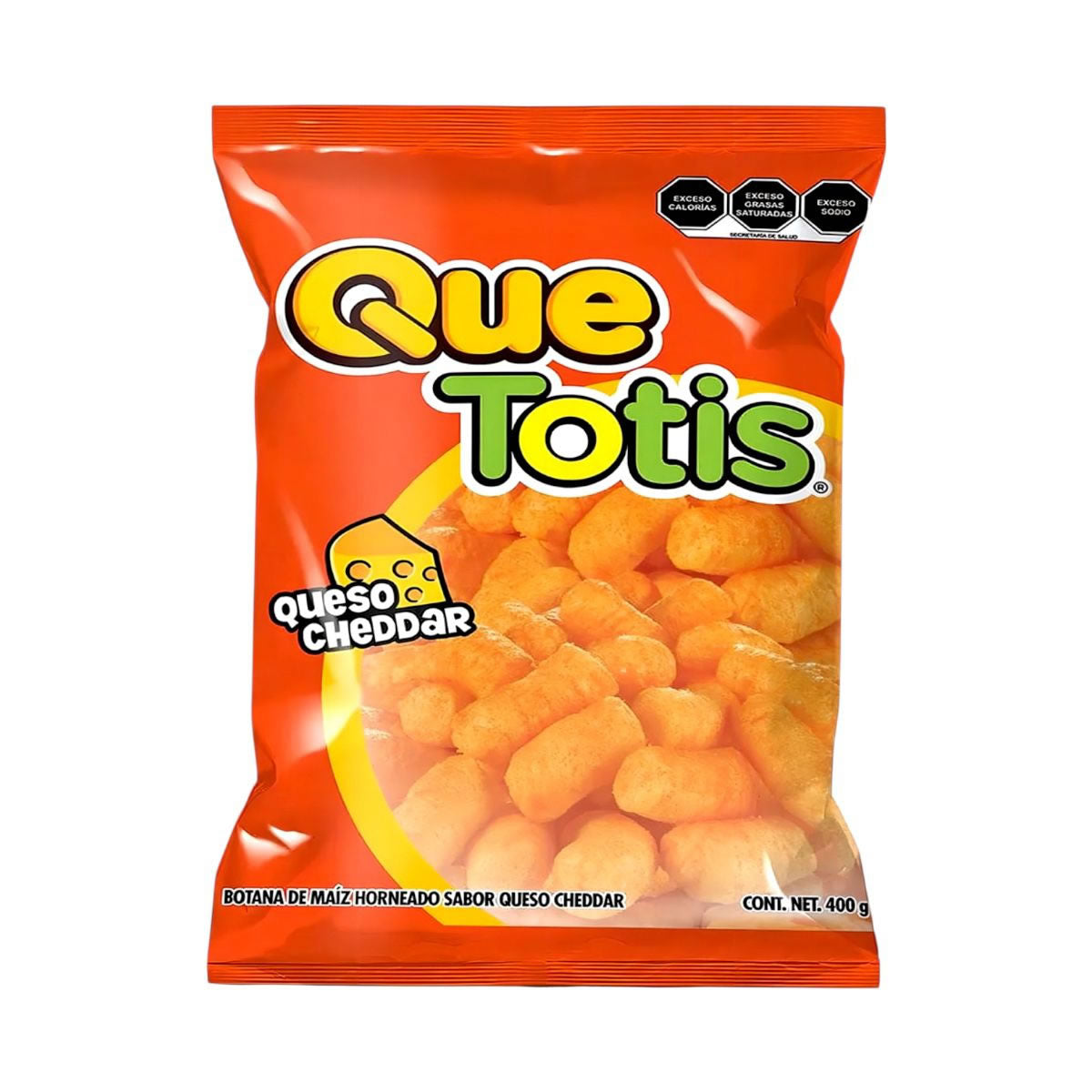 QueTotis Botana De Maiz Sabor Cheddar 400g