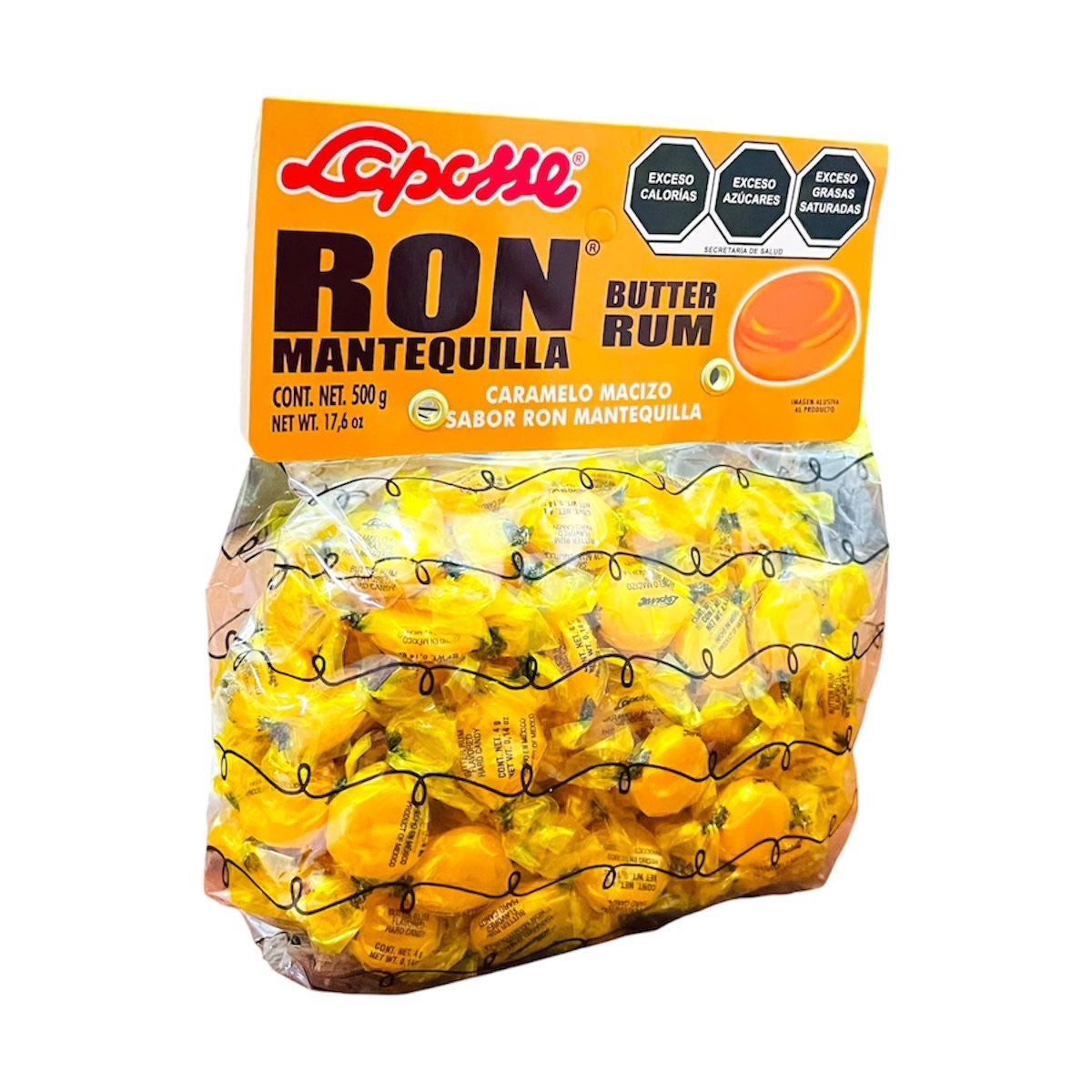 Laposse Caramelo Macizo Sabor Ron Mantequilla 500gr