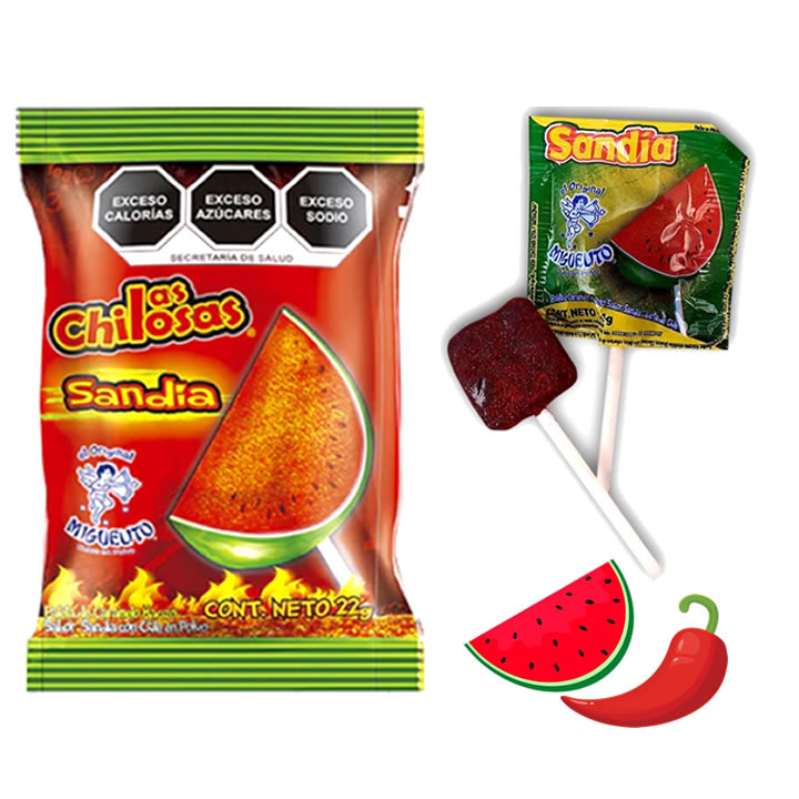 Paleta Miguelito Las Chilosas Con Chile En Polvo Tira 20 Pz