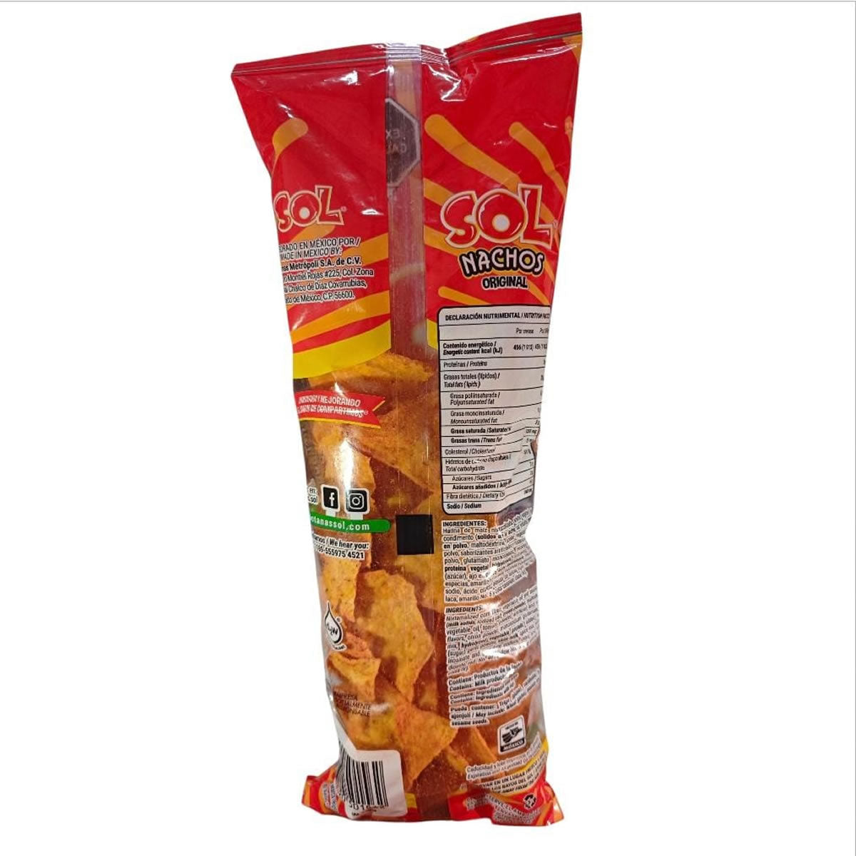 Sol Nachos Original Queso Jalapeño 100gr