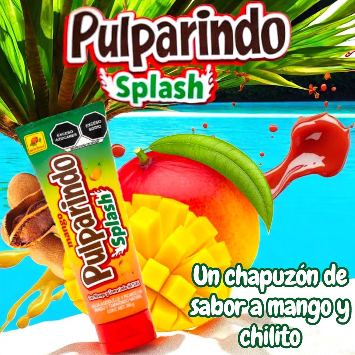 Pulparindo Splash Salsa Agridulce Y Picante Sabor Mango 300gr