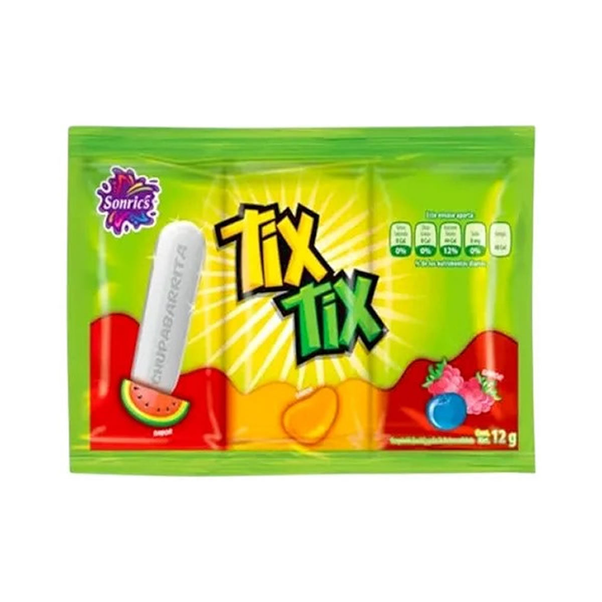 TixTix Chupa Barrita Dulce Comprimido Con 18 Piezas