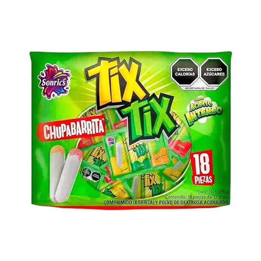 TixTix Chupa Barrita Dulce Comprimido Con 18 Piezas