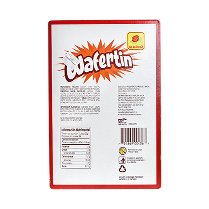 Wafertin Crujiente Galleta Rellena de Vainilla 24pz