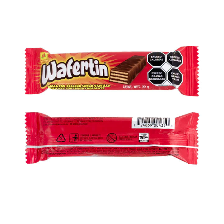 Wafertin Crujiente Galleta Rellena de Vainilla 24pz