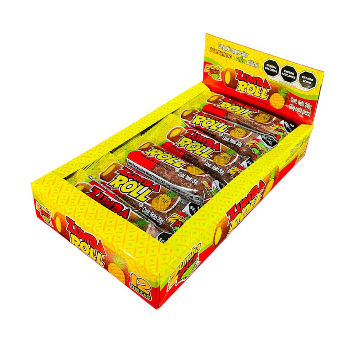 Zumba Roll Caramelo Suave Sabor Tamarindo y Piña 240g