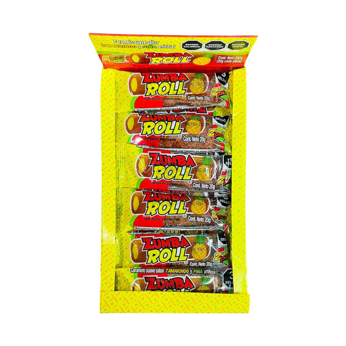 Zumba Roll Caramelo Suave Sabor Tamarindo y Piña 240g