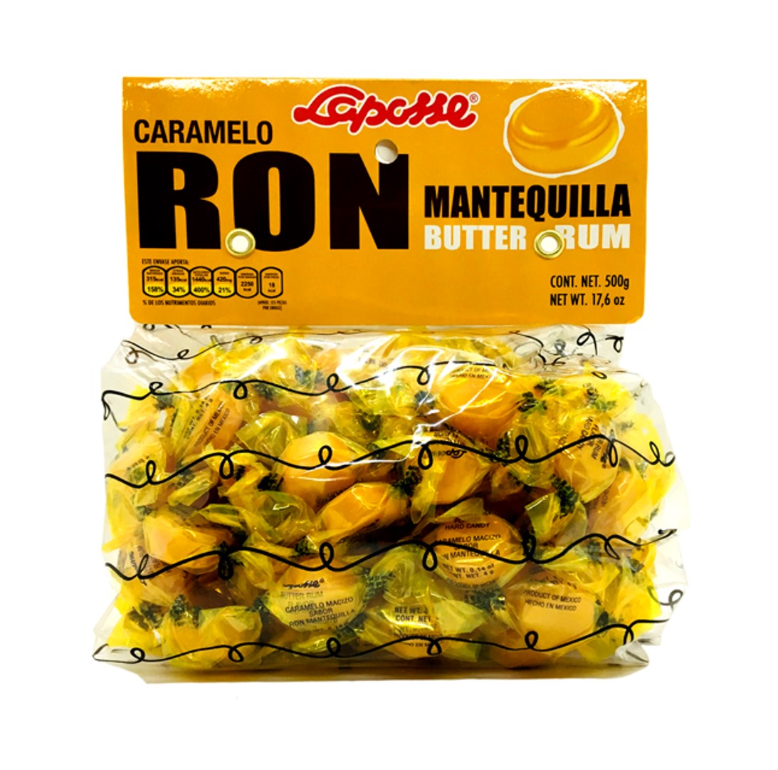 Caramelo R O N  Mantequilla Laposse Cont. 500g Confites