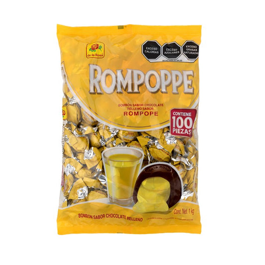 Chocolates Rompoppe Relleno Rompope 100piezas 1kg De La Rosa