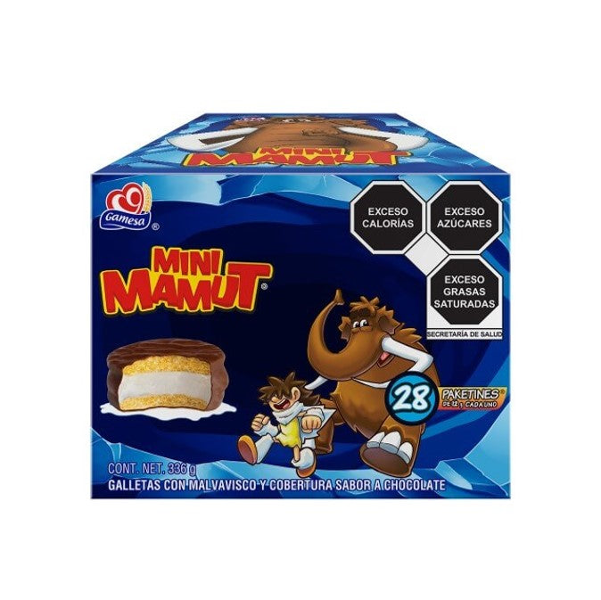 Galletas Mini Mamut Gamesa 28 Paketines 12gr. C/u 336gr.